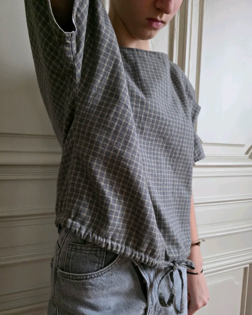 Blouse réversible femme en coton – face unie – coupe souple, Variations, Ma. Opus I. 