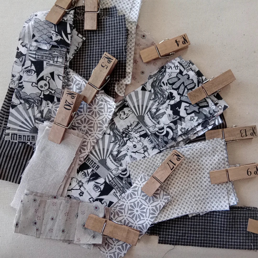 Découpe morceaux de tissus revalorisés atelier A la Mode du Temps Perdu