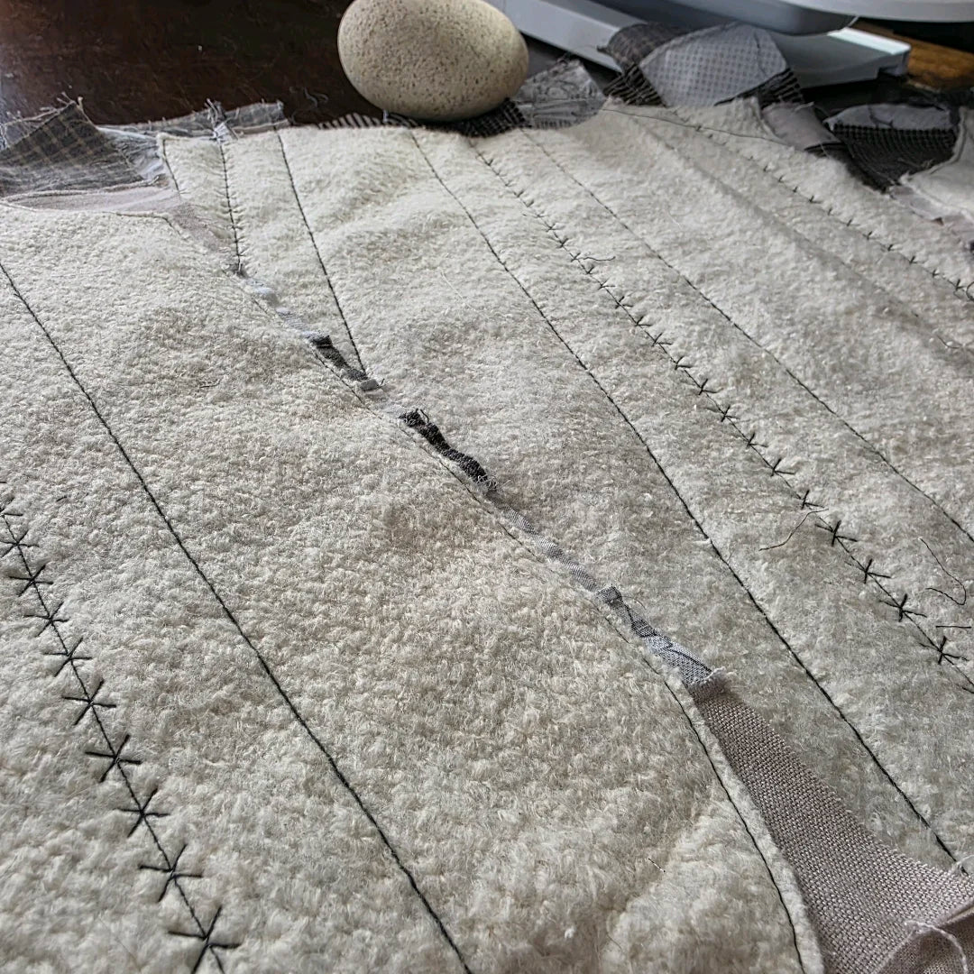 matelassage gilet Variations, Ma. Opus I dans atelier