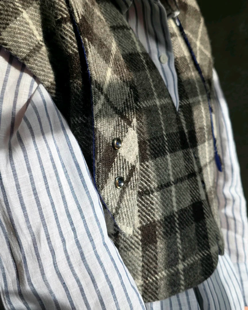 bolero pris harris tweed detail cote boutons