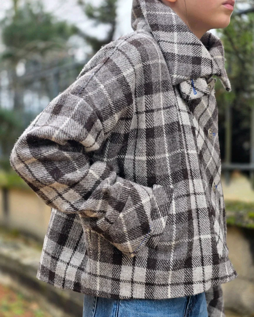 vue profil veste luba harris tweed et soie gots portee