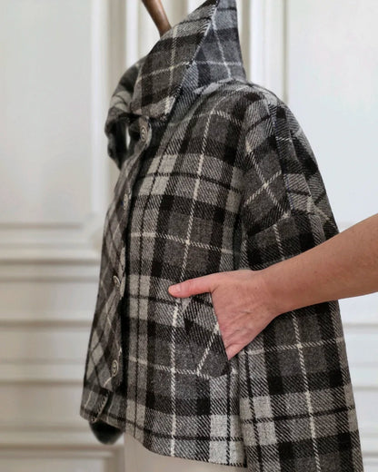 detail poche laterale veste luba harris tweed dans atelier a la mode du temps perdu